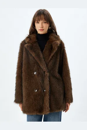 Koton Women Double-breasted Overcoat
