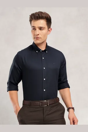Nautica Pure Cotton Slim Fit Opaque Formal Shirt
