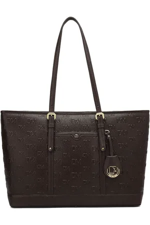 Da Milano Women Typography Printed Shopper Leather Tote Bag
