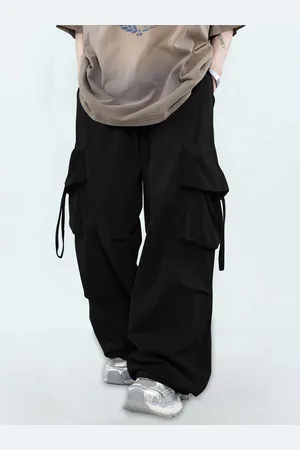 Maniac Men Solid Black Cargo Pant