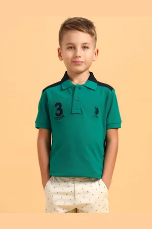 Ralph Lauren Boys Varsity Printed Polo Collar Cotton T-shirt