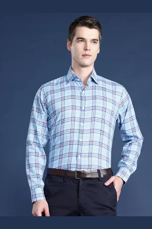 HANCOCK Men Slim Fit Checked Formal Shirt