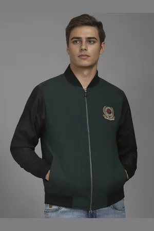 Louis Philippe Men Bomber with Embroidered Jacket