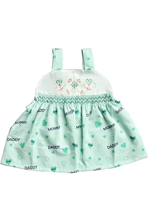 Babywish Girls Embroidered Cotton Fit & Flare Dress