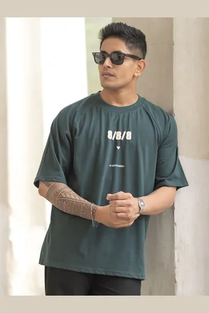 Powerlook Men Typography Printed Round Neck Cotton Relaxed Fit T-shirt