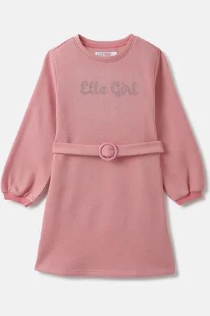 Elle Girls Cotton Embellished A-Line Dress