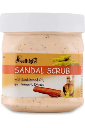 FEELHIGH Sandal Scrub With Sandalwood & Turmeric Extract For Pimple & Acne - 500ml