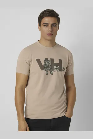 V Dot Men Graphic Printed Round Neck Cotton T-shirt