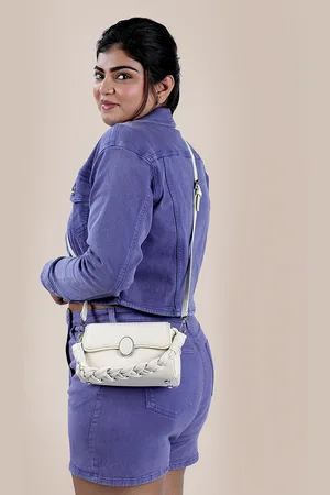 All Things Mochi Colourblocked Structured Shoulder Bag with Tasselled
