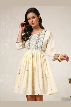 Soch Women Floral Embroidered Fit & Flare Mini Dress