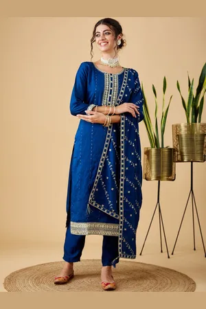 Mokosh Women Ethnic Motifs Embroidered Regular Kurta with Trousers & With Dupatta