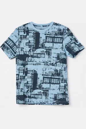 Lifestyle Boys Typography Printed Round Neck Cotton T-shirt