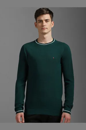 Louis Philippe Men Round Neck Pullover Sweaters