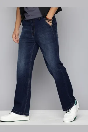 The Roadster Life Co. Men Bootcut High-Rise Light Fade Printed Stretchable Jeans