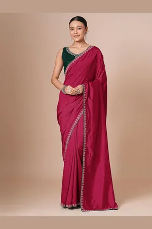 House of Pataudi Women Embellished Saree With Blouse Piece