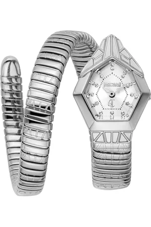 Roberto Cavalli Women Dial & Stainless Steel Wrap Around Straps Analogue WatchJC1L358M0015
