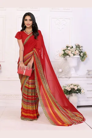 Moda Rapido Women Printed Saree With Unstiched Blouse Piece