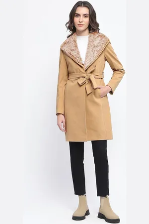 MADAME Women Single-Breasted Longline Overcoat with Belt