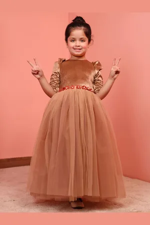 Toy Balloon Kids Girls Puff Sleeve Fit & Flare Maxi Dress