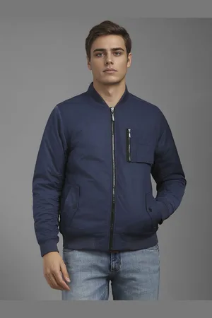 Louis Philippe Men Reversible Bomber Jacket