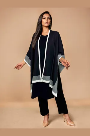 trueBrowns Women Printed Woollen Shrug