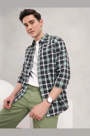 Nautica Pure Cotton Slim Fit Opaque Checked Casual Shirt