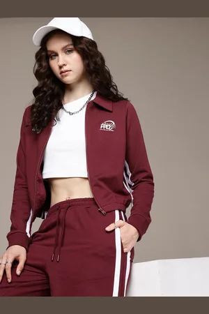 Roadster The Life Co. Printed Side Stripes Sweatshirt & Trouser