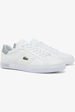 Lacoste Men Perforations Round Toe Lace Up Slip-On Sneakers