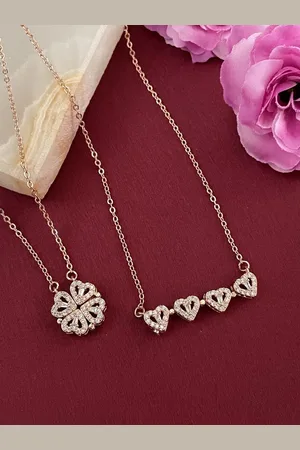 Digital Dress Room Brass Rose Gold-Plated Handcrafted Pendant With Chain