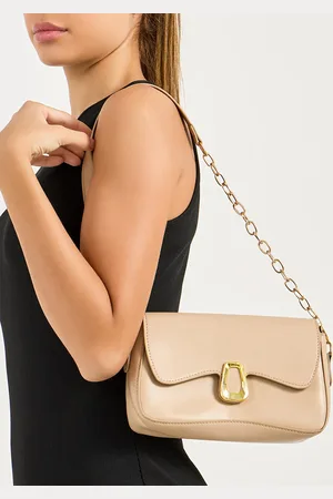 Styli Women Khaki Solid Buckle Detail Shoulder Bag