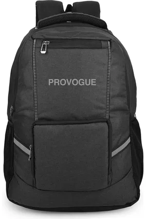 Provogue Unisex Black Backpack with Reflective Strip