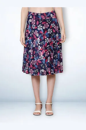 Jinfo Women Floral Printed Flared Skirt