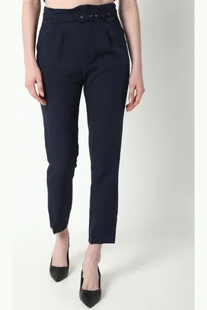 SHOWOFF Women Comfort Slim Fit Pleated Formal Trousers
