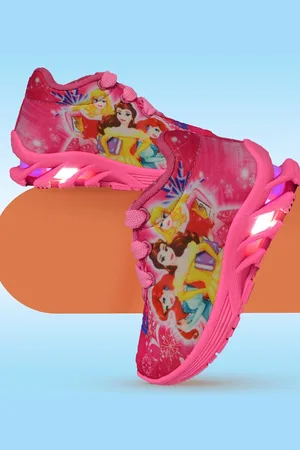 Bunnies Girls Disney Princess Printed LED Sneakers