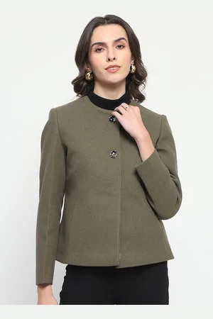 MADAME Women Single-Breasted Short Overcoat