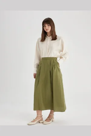 DeFacto A-Line Midi Casual Skirt