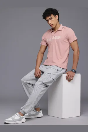 HRX Men Striped Polo Collar T-shirt