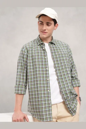 Nautica Pure Cotton Classic Fit Tartan Checks Opaque Casual Shirt
