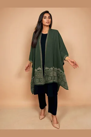 trueBrowns Women Printed Woollen Shrug