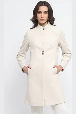 MADAME Women Single-Breasted Longline Overcoat