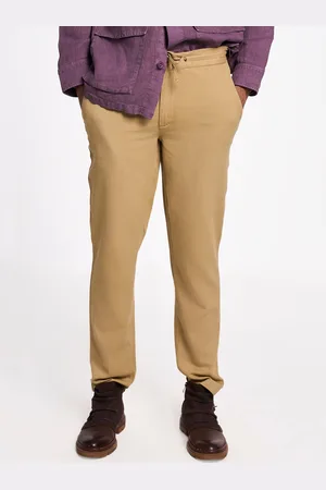 Terra Luna Men Tailored Slim Fit Cotton Trousers