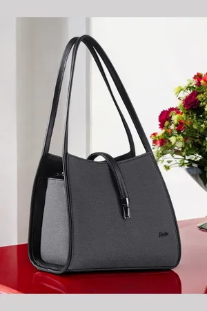 EXOTIC Women Textured Structured Leather Shoulder Bag