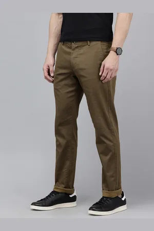 Arrow Men Printed Bronson Slim Fit Low-Rise Trousers