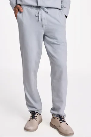 Terra Luna Men Tailored Slim Fit Mid-Rise Chinos Trousers