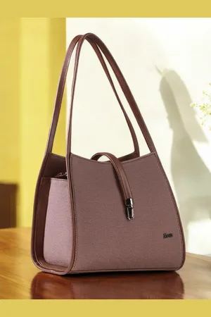 EXOTIC Women Textured Structured Leather Shoulder Bag