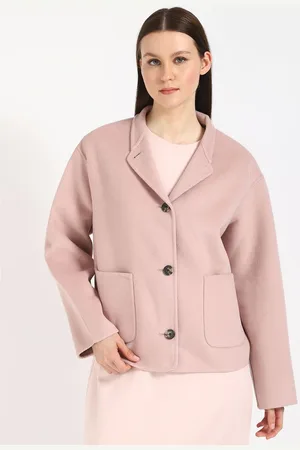 Tommy Hilfiger Women Lapel Collar Solid Woollen Casual Tailored Jacket