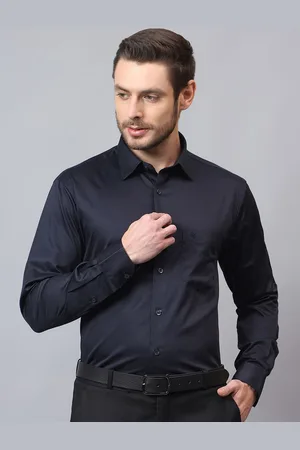 CANTABIL Men Slim Fit Spread Collar Solid Cotton Formal Shirt