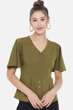 Moda Rapido Women V-Neck Peplum Top