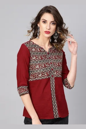 Kalini Women Ethnic Motifs Printed V- Neck Top