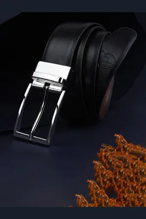 PELUCHE Men Textured Leather Reversible Formal Belt